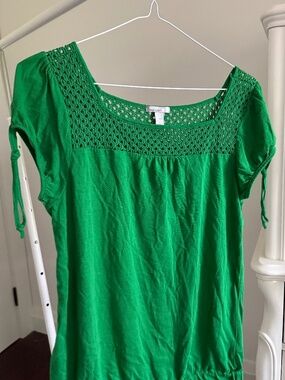 y2k Old Navy cap-sleeve lace summer blouse